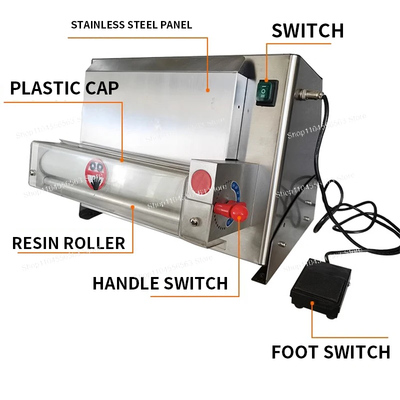 أسطوانة عجين البيتزا الكهربائية DR-5V/6V - مثبتة على الحائط، 220 فولت/110 فولت، لصنع المعكرونة/البيتزا المنزلية والتجارية #3