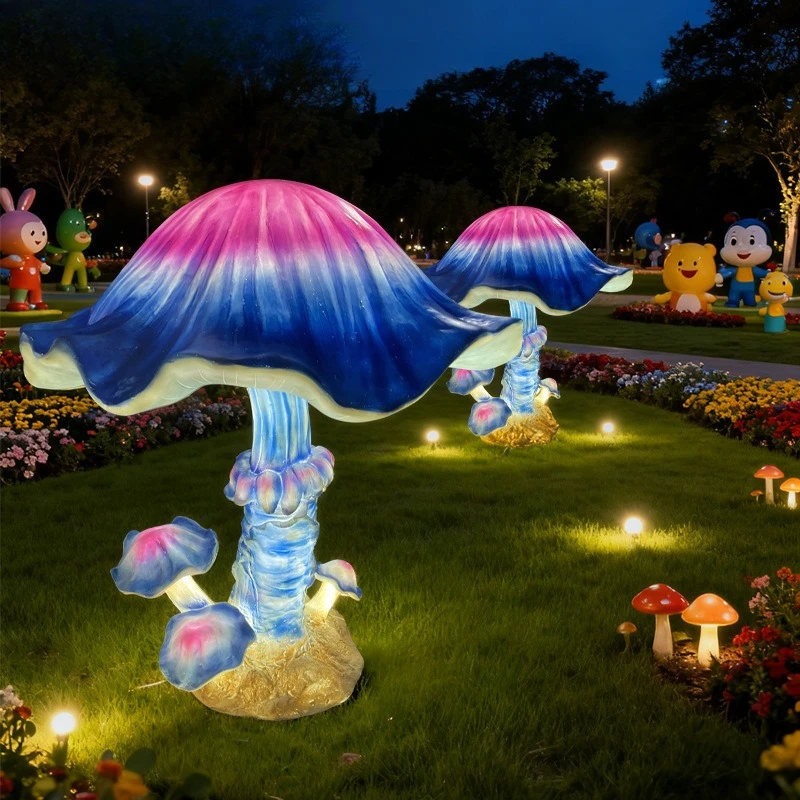 Outdoor luminous mushroom lamp modeling landscape decoration scenic courtyard lawn garden scenic cultural tourism