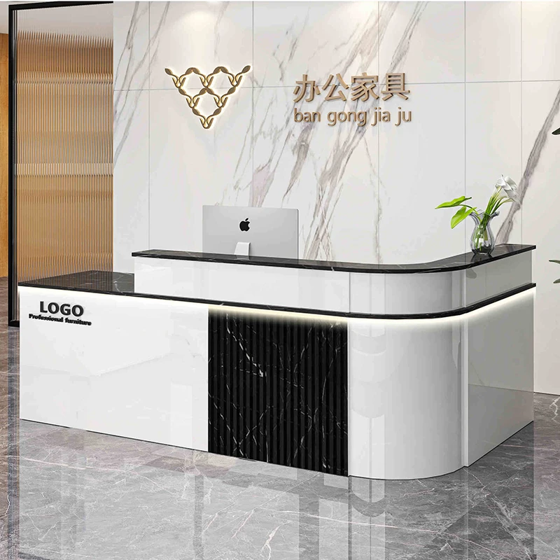 

Nordic Commercial Bar Counter Modern Simple Unique Senior Reception Desk Storage Luxury Toonbank Winkel Commercial Furniture