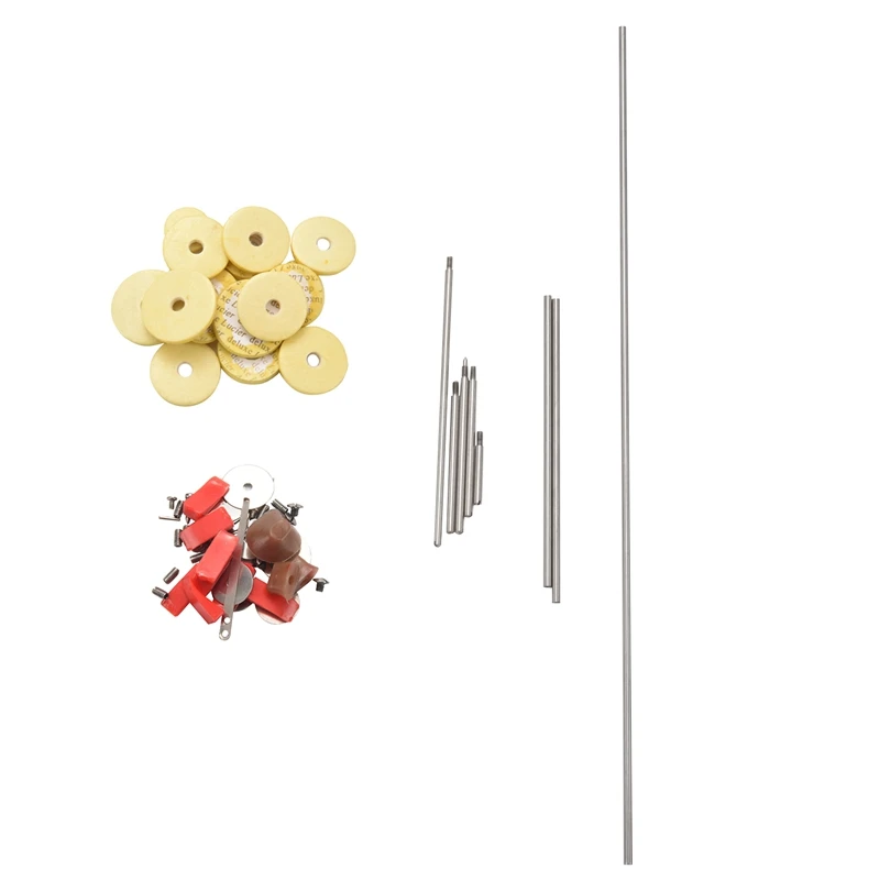 AT14 80Pcs/Set Flute Repair Parts Tool Maintenance Kit Screws + 16Pcs Open Hole Sound Pads Woodwind DIY Accessories