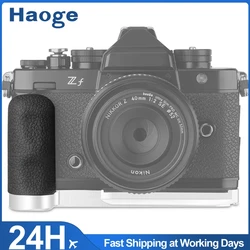Haoge MHG-ZFW Handgrip for Nikon Zf Z F Camera Handle Built-in Arca Type Plate for DJI RS2/RS-C2/RS3/RS3-PRO/RS3 Mini ,Silver