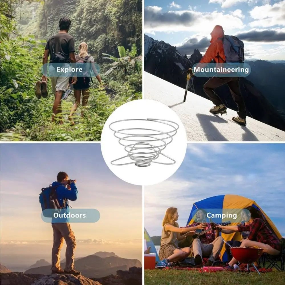 Herramientas para exteriores molidas de café, taza de filtro de embudo de acero inoxidable, soporte de filtro de café, estante de goteo de café