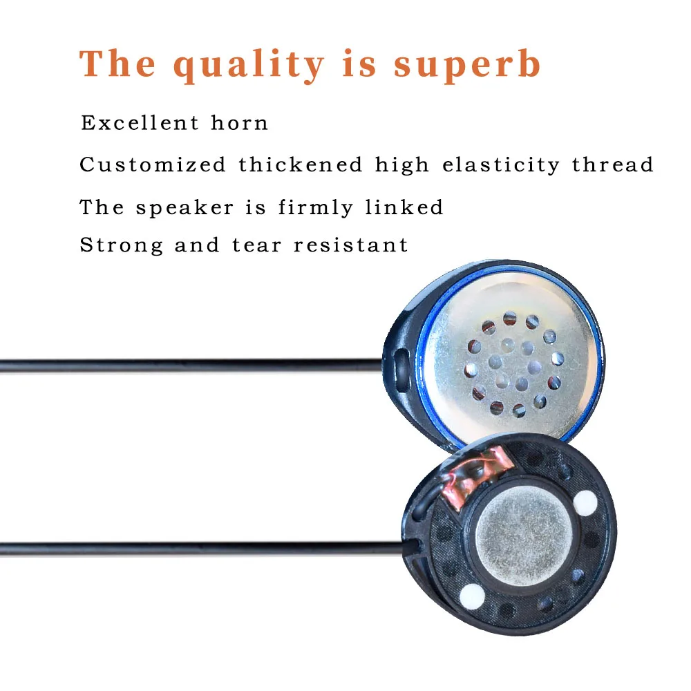 QIGOM Helmet Riding Headset, Threading Hole Design, Upgrade Modification HIFI Unit, for 3.5MM Interface Bluetooth Receiver