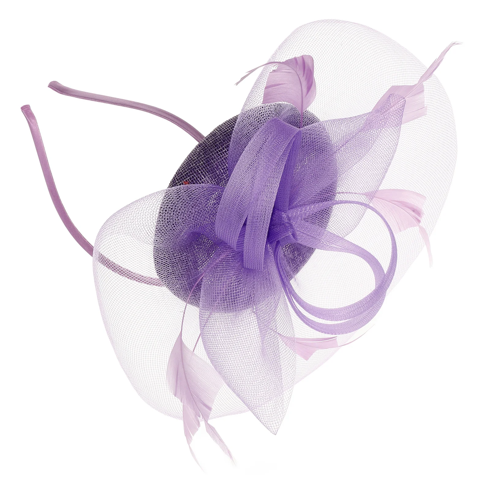 

Fascinator Hat Hair Clip Light Weight Comfortable Mesh Plume Headwear Women Party Wedding Fascinator Headband Banquet Headdress