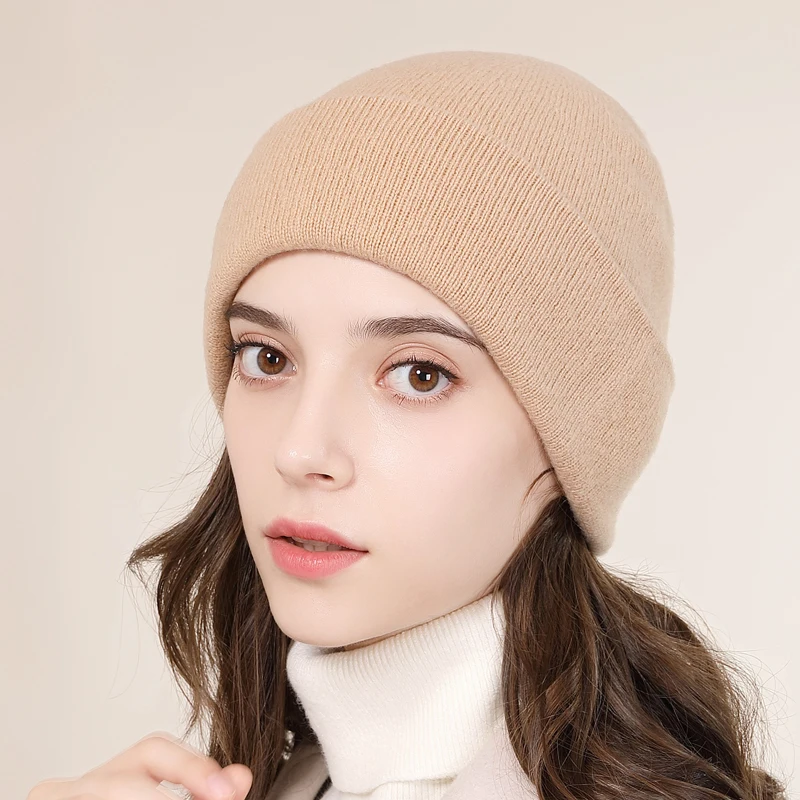 

Wool Hat Women Beanie Winter Autumn Knit Cap Warm Soft Skiing Accessory For Cold Weather Outdoors Sports Luxury