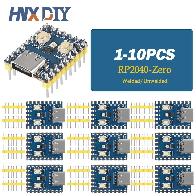 1-10pcs RP2040-Zero for Raspberry Pi Microcontroller PICO Development Board Module Dual-core Cortex M0+ Processor 2MB Flash