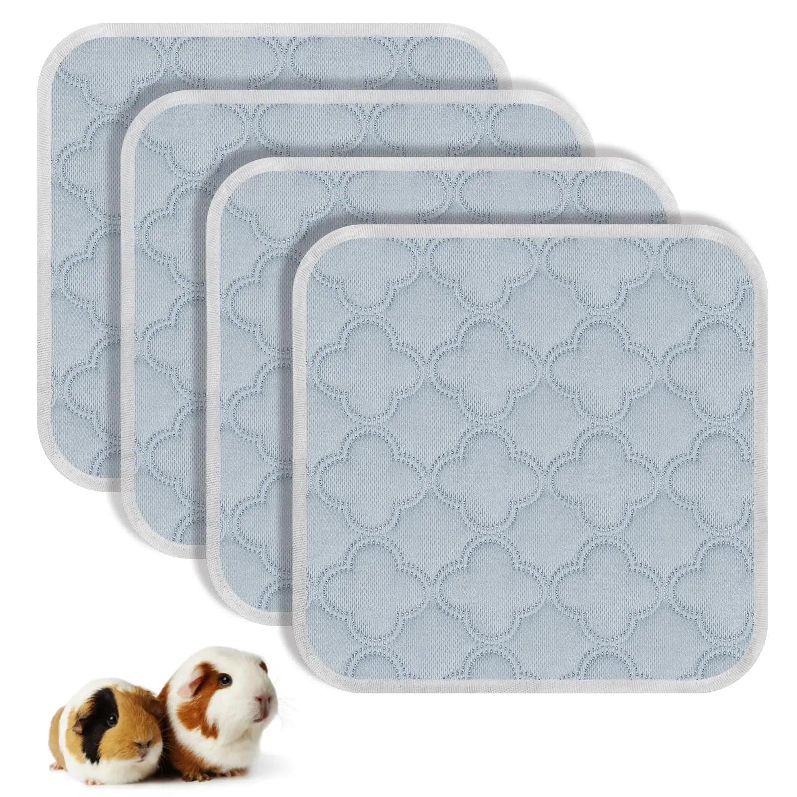 30x30cm 4packs Thicken Washable Pee Pads for Dog Super Water Absorbent Reusable Pee Pads Prevent Leakage Non-Slip Puppy Pee Rugs