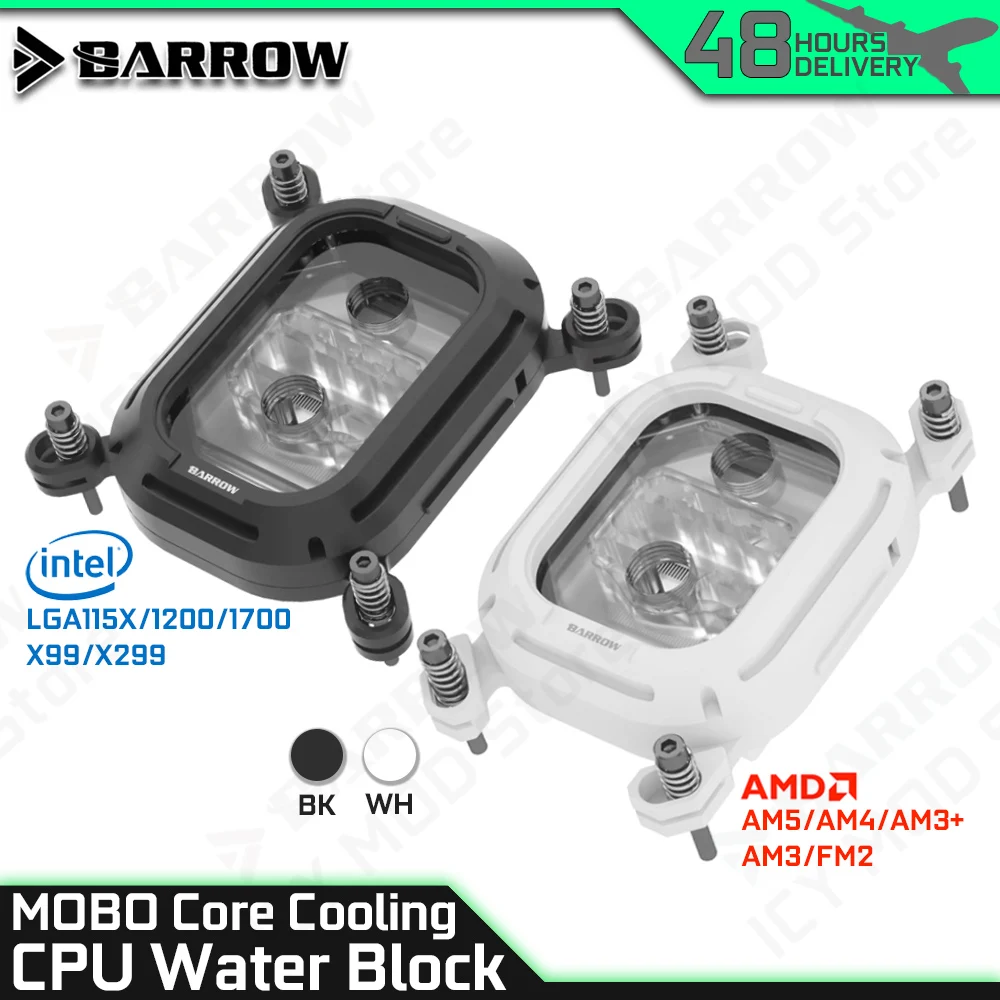 CPU Water Block Barrow 49 Channel Core Heat Dissipation for AM5/AM4/AM3 LGA1200/115X/1700/X99 PC case MOD LTHO-04N/LTHOA-04N