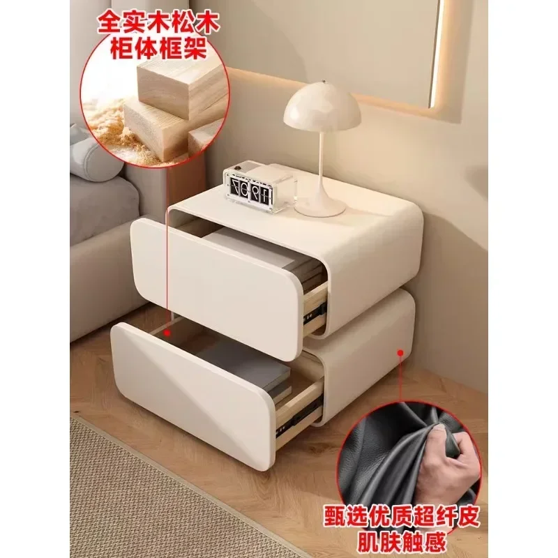 Internet celebrity smart bedside table simple modern charging multi-function bedroom light luxury high sense with lock bedside l