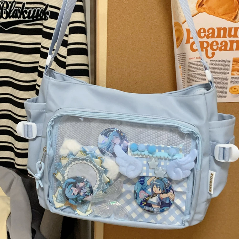 

Женская сумка Y2K Ita в японском стиле, кошелек на плечо в стиле каваи с прозрачным окном, прозрачная сумка через плечо в стиле Лолиты, шикарная сумка-хобо