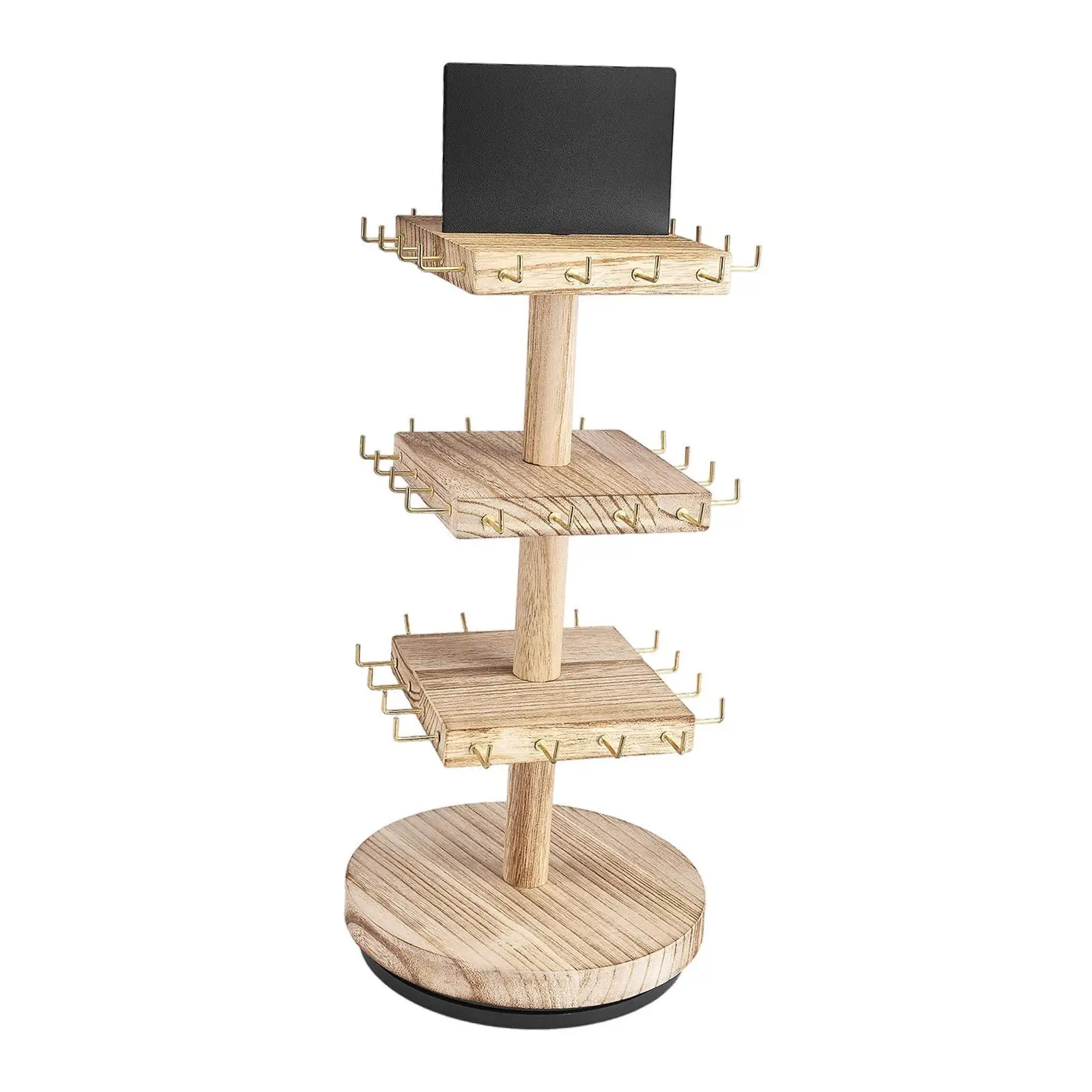 

Вращающийся органайзер для хранения ювелирных изделий, креативный держатель для сережек, подставка для подвесок, ожерелий, сережек, ювелирного магазина, туалетный столик