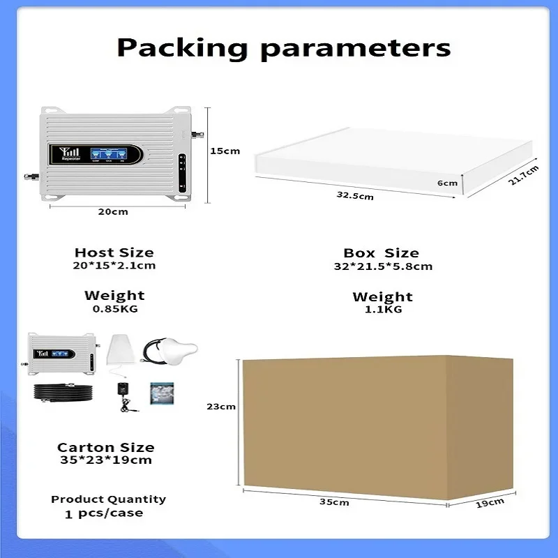 Europe Southeast Asia mobile phone signal booster triple play gsm dcs NR3/4/5g mobile phone signal amplifier