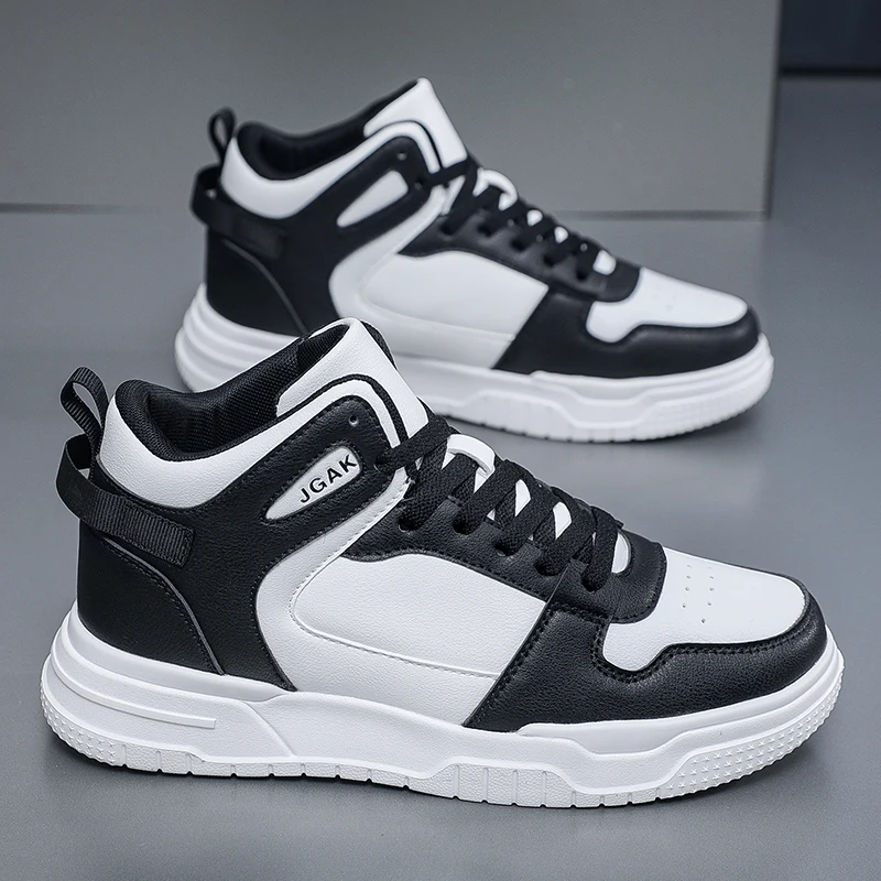 حذاء جري جديد لخريف وشتاء 2025 للرجال، سطح جلدي، مقاوم للماء، خفيف الوزن، نعل ناعم، رياضي متعدد الاستخدامات للطلاب #1