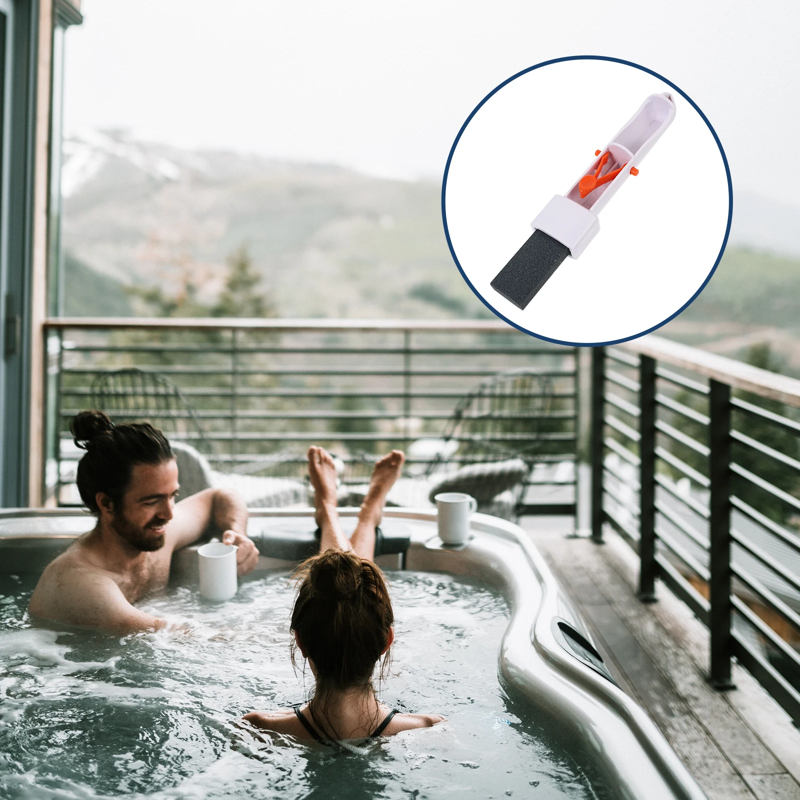 

Stone Cleaner For Spa Swimming Rust With Handle V Clip Telescopic Pole Suitable Concrete Plaster Stain Cleaner