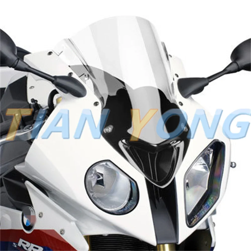For BMW S1000RR S 1000 RR 1000RR 2009 2010 2011 2012 2013 2014 ABS Smoke Black Double Bubble Windscreen Windshield Deflector