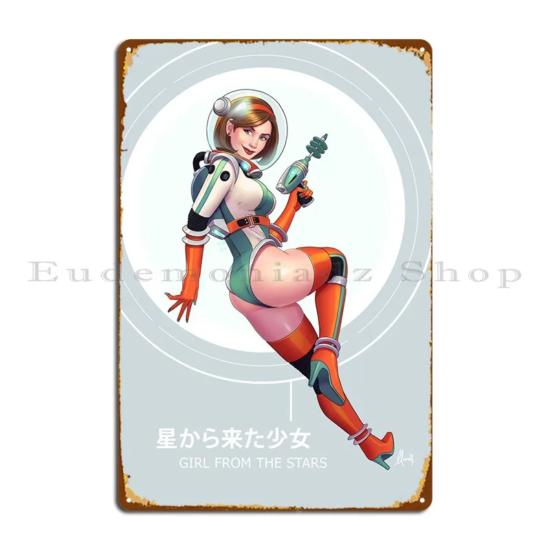 Astro Pinup 1 Metal Sign Custom Painting Bar Garage Vintage Tin Sign Poster