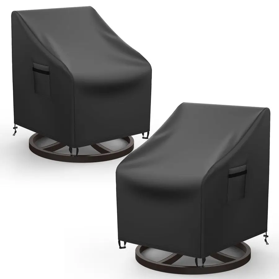 

Outdoor Swivel Lounge Chair Cover Waterproof, 2 Pack Heavy Duty Patio Rocking Chair Covers for Outdoor Furniture, 33 W37 D38.5 H