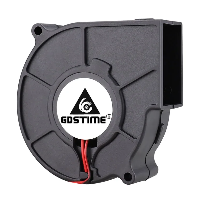 Gsie Time-Ventilateur soufflant de refroidissement DC, 5V, 12V, 24V, 2 broches, 75x75x30mm, Turbo radial 7530, 70mm, 7530