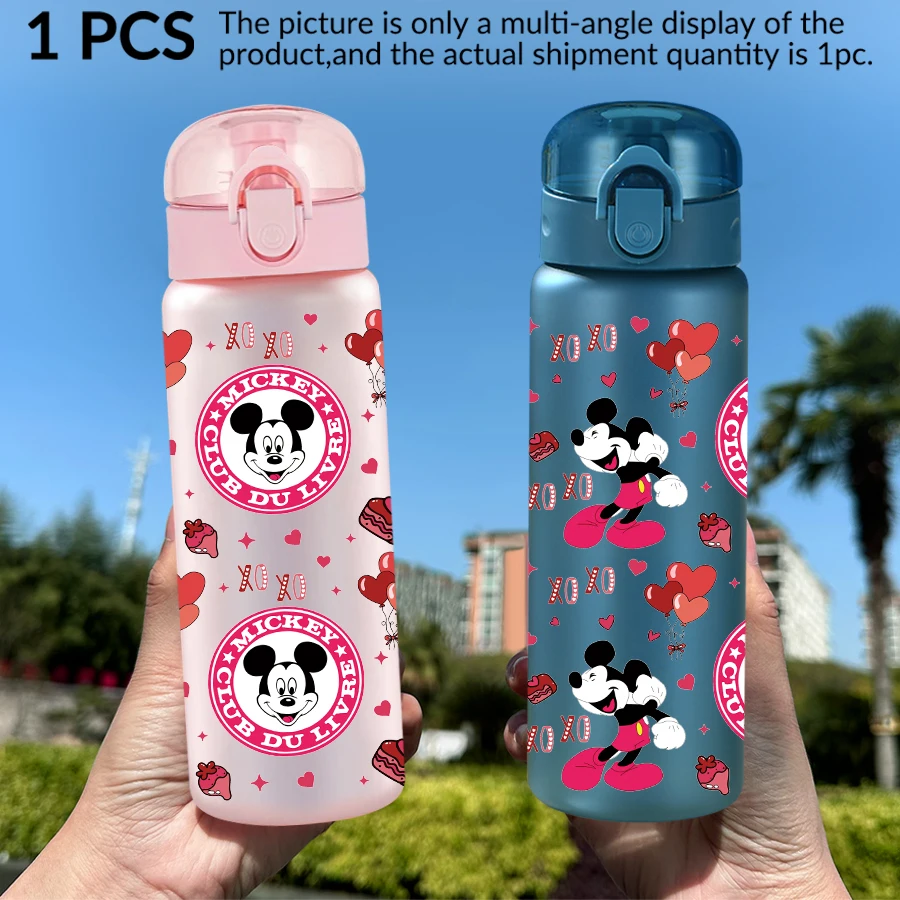 1 قطعة ديزني، ميكي، ميني نمط 26 أوقية زجاجة مياه بلاستيكية، كوب ماء رياضي خارجي عيد ميلاد/العودة إلى المدرسة