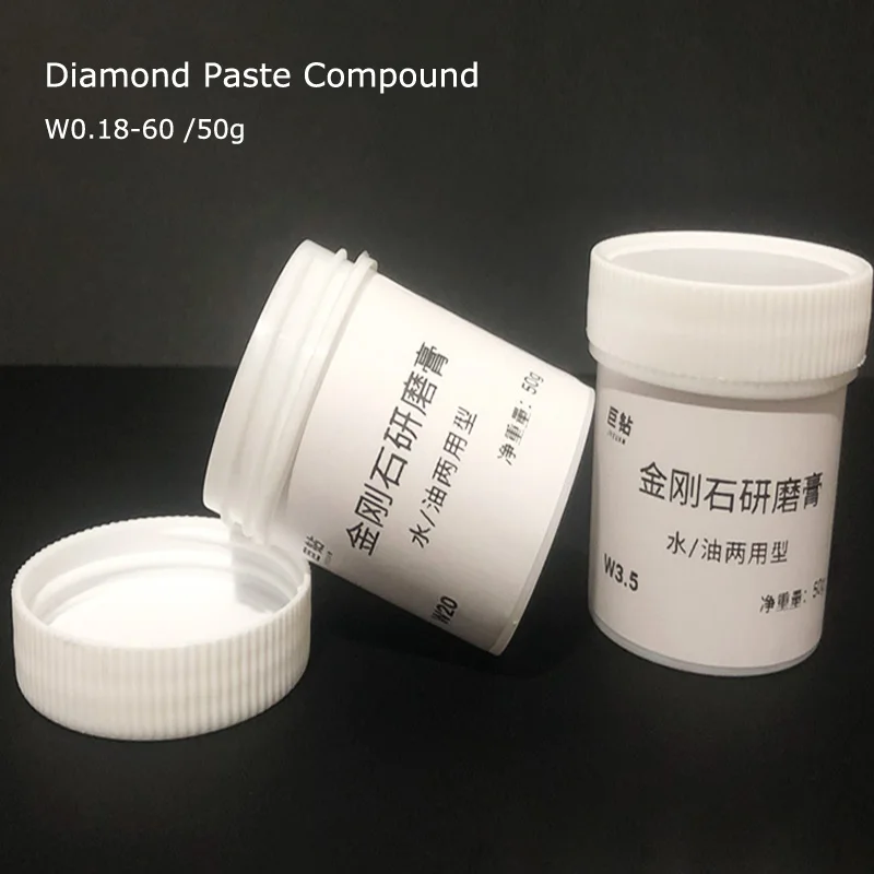 50g Diamond Polishing Paste Compound W0.18~60 Mold Metal Jade Stainless Steel Polishing Paste Water and Oil Dual-purpose