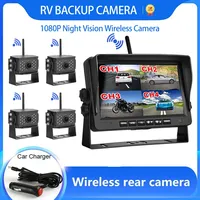 7 inch Wireless DVR 4 Split-screen Truck Monitor AHD 1080P Night Vision Reverse Backup Recorder Wifi Camera