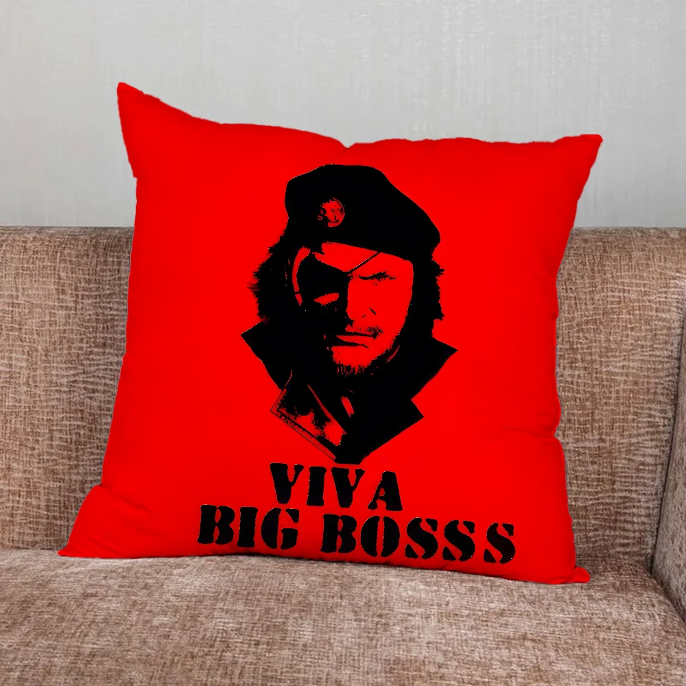 Game Metal G-Gear Solid Pillow Case For Home Bedroom Car Office Decoration Living Room Sofa Cushion Cover Suitable