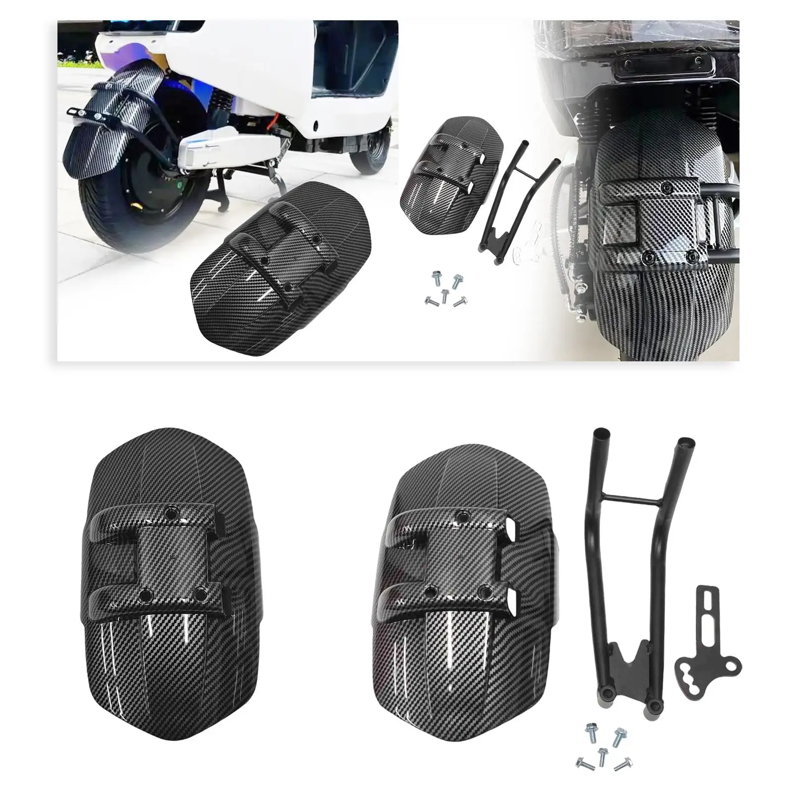 دراجة كهربائية الحاجز الخلفي دراجة نارية قطعة من نسيج Splashproof سهلة التركيب دراجة نارية الملحقات Mudflap