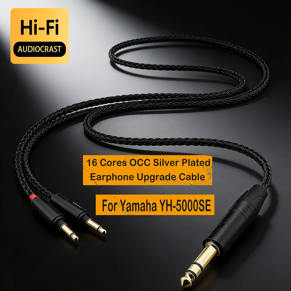 HIFI Silver Plated 16-Core OCC Earphone Upgrade Cable | 3.5mm/2.5mm/4.4mm/XLR for Yamaha YH-5000SE