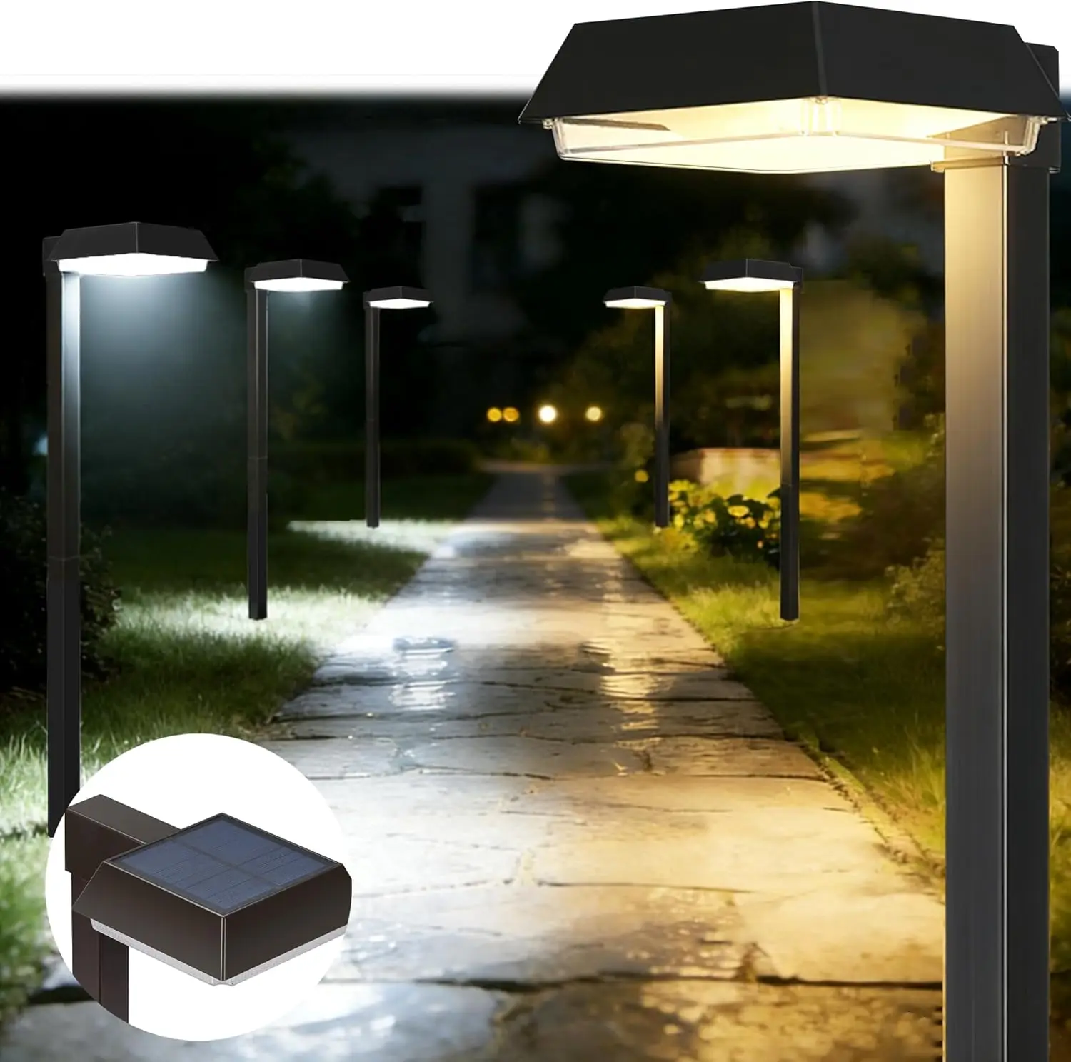 Step Lights Transparent PC 10cm Dual CCT Path Light All Season Purple