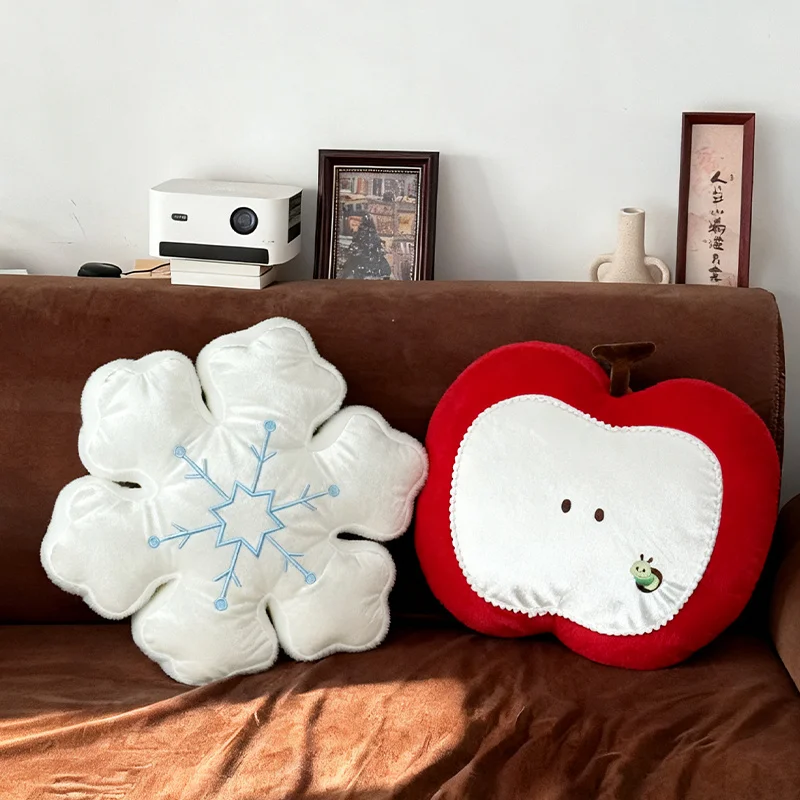 Almofada de Pelúcia em Formato de Borboleta, Flor de Neve e Folha de Bordo, Brinquedo Fofo e Macio, Boneca de Pelúcia para Dormir, Presentes e Decoração para Casa e Quarto