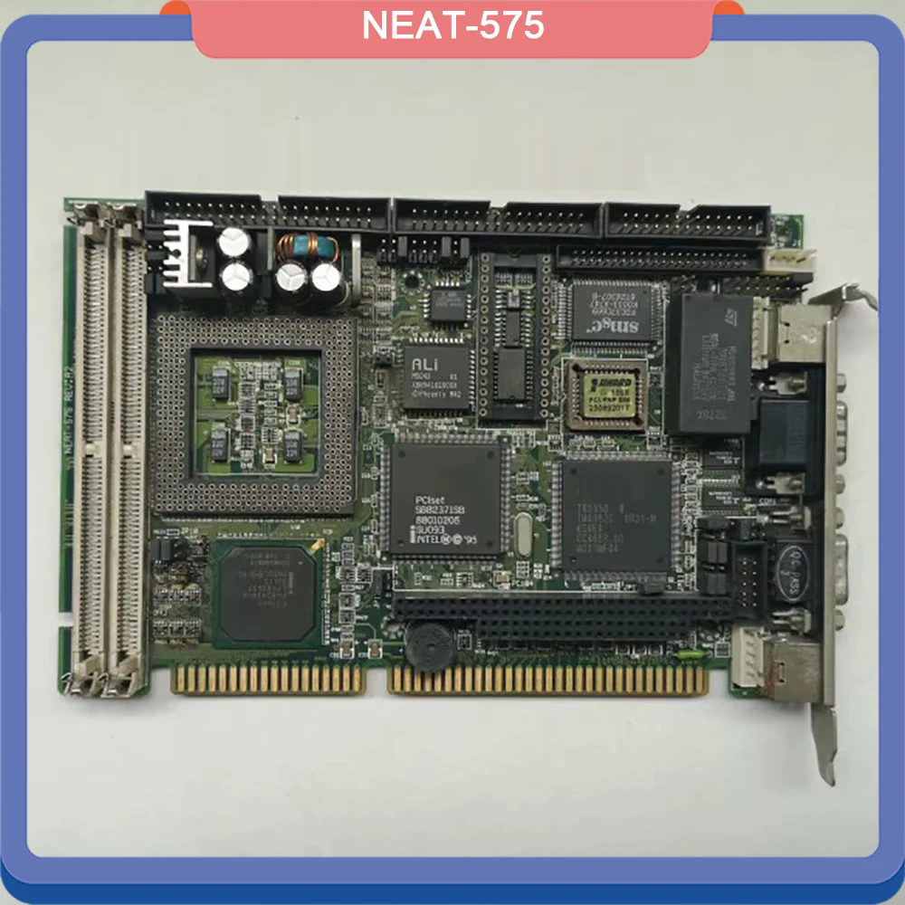 Industrial Control Motherboard 586 Half Long ISA With CPU Memory NEAT-575 REV:A2