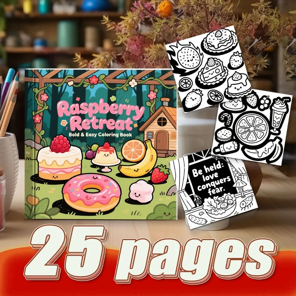 Food Theme Coloring Book Parent Child Time Focus Training Colorful Vivid Element Patterns Thickened Anti Bleeding Paper