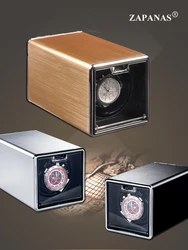 ZAPANAS Watch Winder for Automatic Watches Watch Box Automatic Winder Use USB Cable / with Battery Option METAL LEATHER PAINT