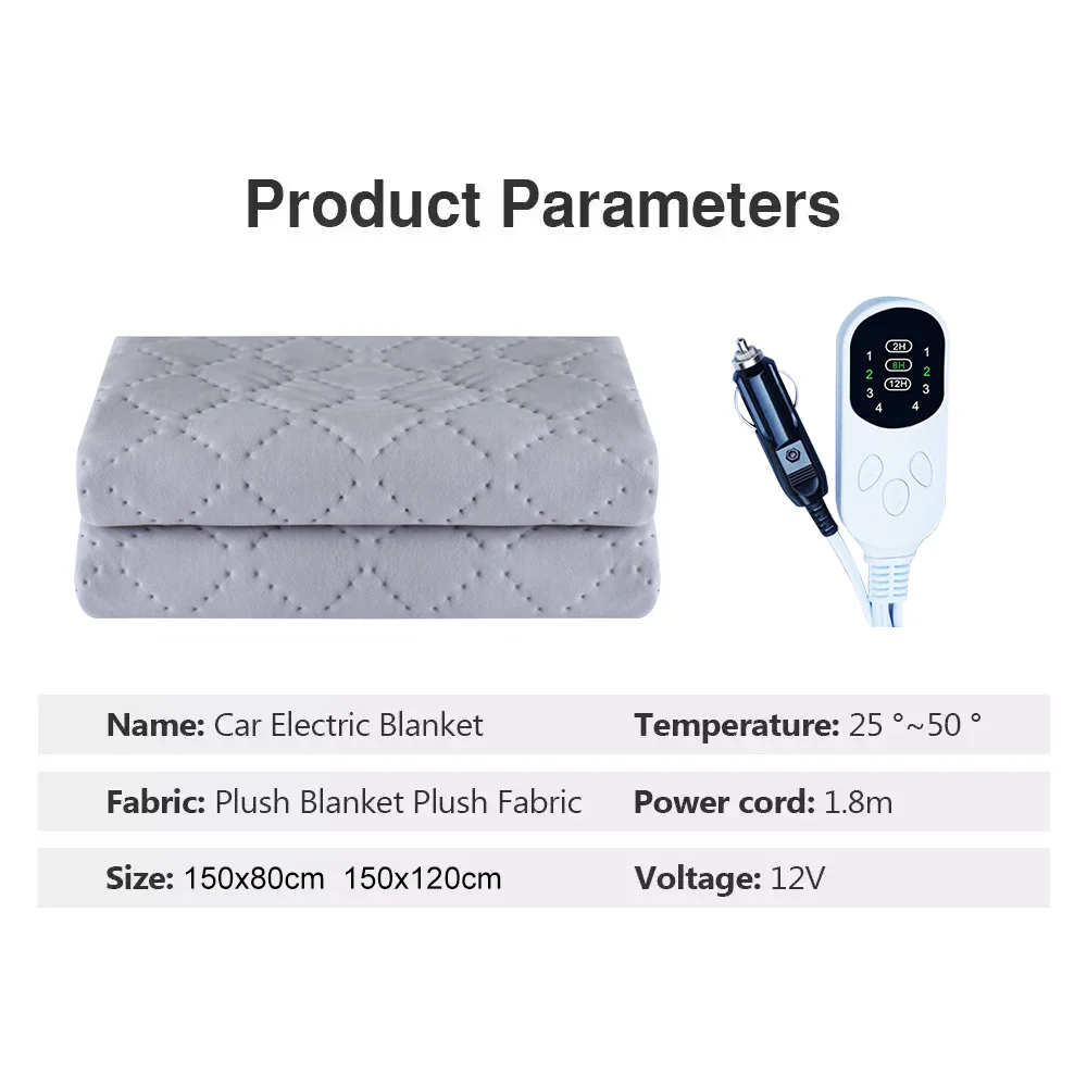 1PC Car Winter Heating Blanket 16V 24V RV Heating Intelligent Temperature Electric Blanket Travel Truck Heating Accessories 12V - view 5