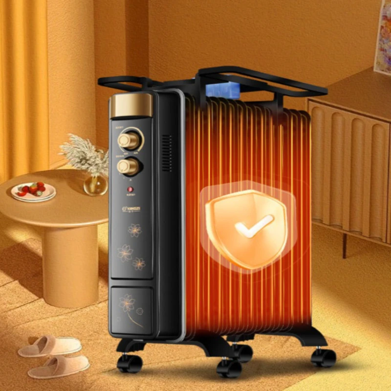 Ölgefüllter Heizkörper für Zuhause, energieeffiziente elektrische Heizeinheit mit 3-stufiger Temperaturregelung, leiser Betrieb