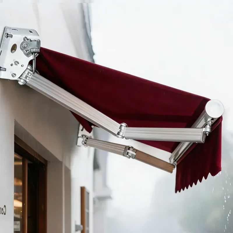 Economic Fashion Retractable Awning for Acrylic Wall Mount Remote Control Aluminum Alloy Easy Install 5m Vertical Folding