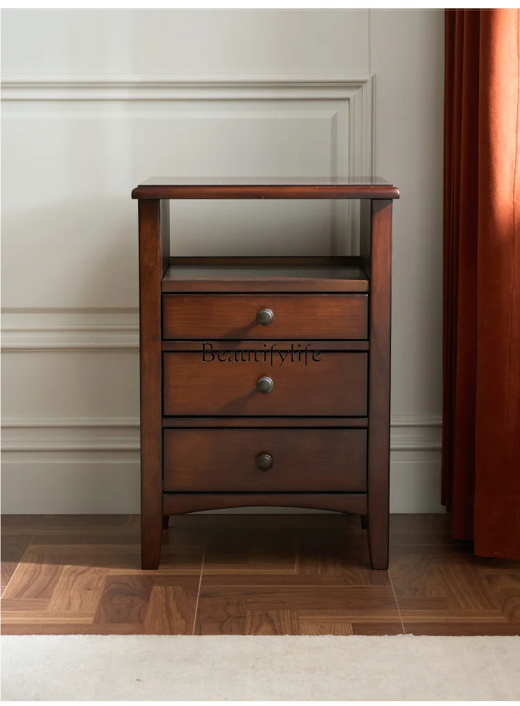 

American solid wood bedside small cabinet furniture mini locker