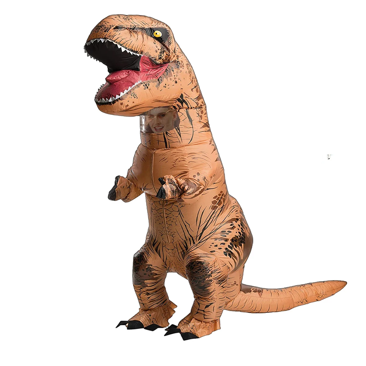 

Adult Funny Full Body Dress-up Cosplay T-rex Dinosaur Inflatable Costume for Women Men Halloween Party Dino Performance Costumes