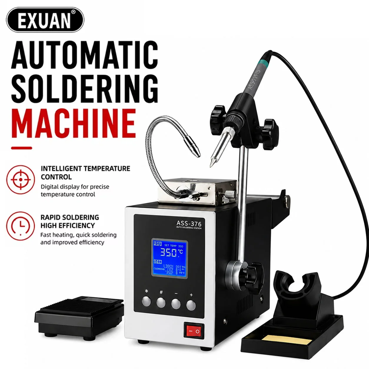 High Power Automatic Soldering Machine 150W Digital Temperature Control Hot Air Soldering Tin Feeding Soldering Iron Machine