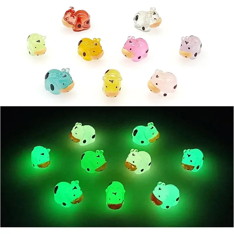 

Y17A Glow In The Dark Luminous Mini Cow Figurines(45 Pieces), Resin Animal To Hide For Miniature Fairy Garden