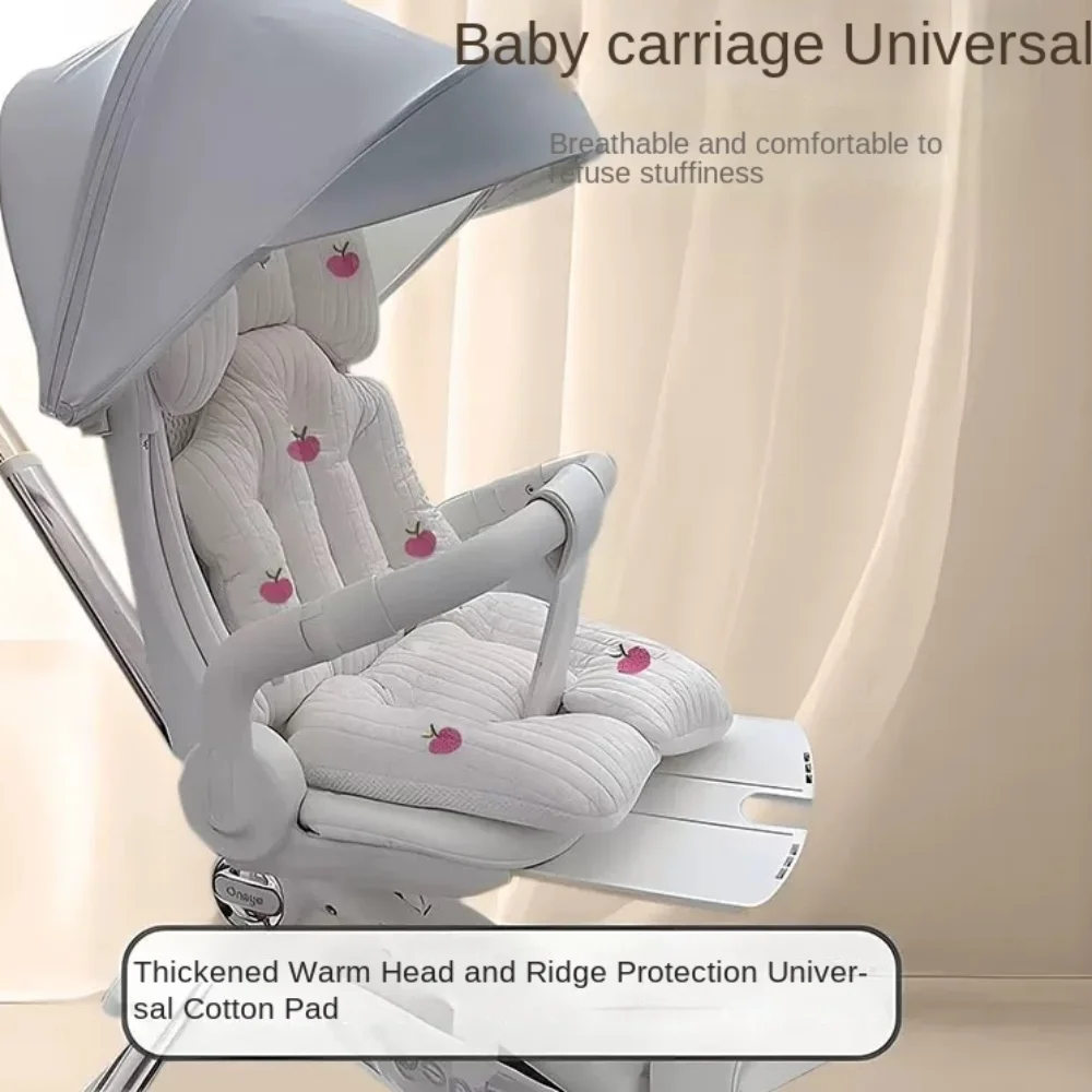 

Universal Comfort Soft Stroller Seat Cushion Cute Bear Embroidery Baby Pram Cushion Skin-friendly Infant Seat Liner Pad Toddler