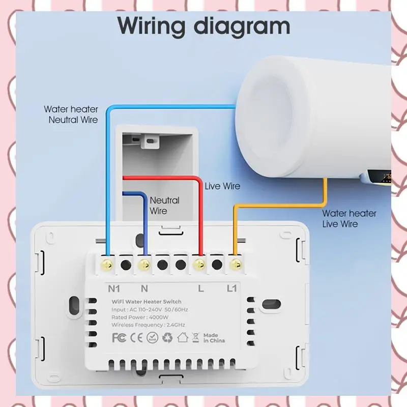 

HHTL Tuya Smart Wifi Water Heater Switch Touch Wall Panel Smart Home For Alexa Google Home A