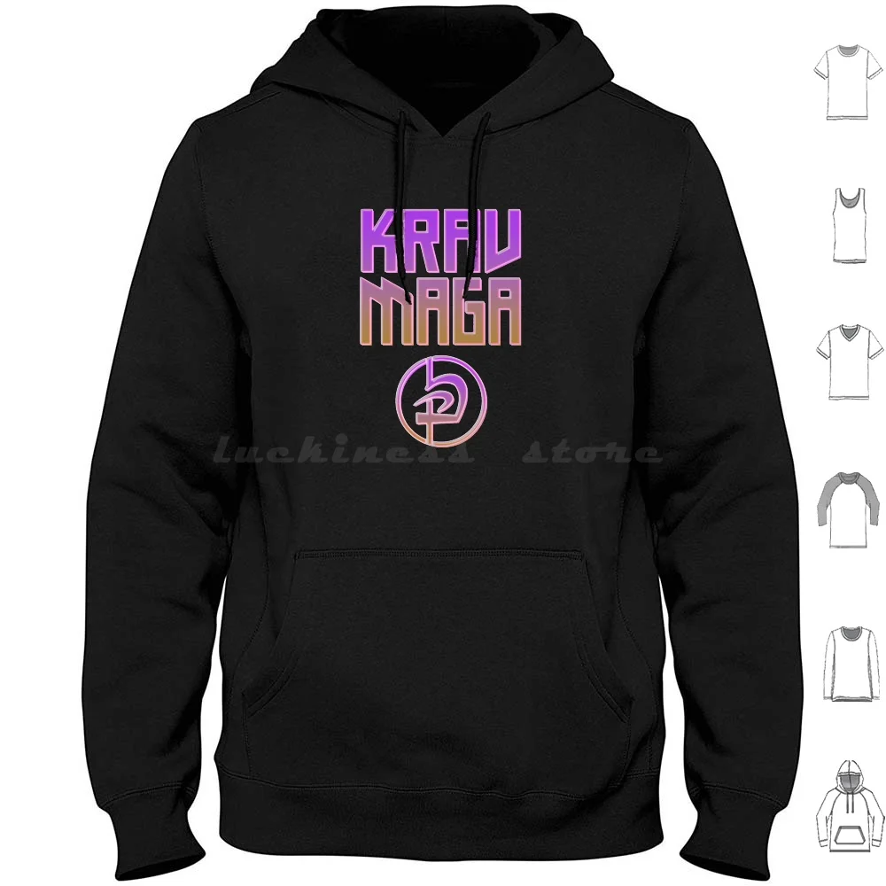 Cool Krav Maga Neon Design Hoodies Long Sleeve Krav Krav Maga Idf Krav Woman Krav Man Krav Martial Arts Fighting Combat