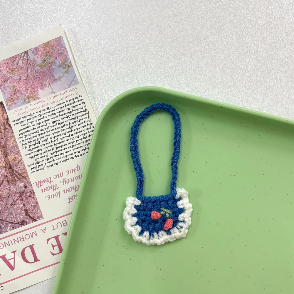 手作りニットミニクロスバッグラブブジョーカーベア BJD ぬいぐるみクロスボディかぎ針編み装飾かばんギフト