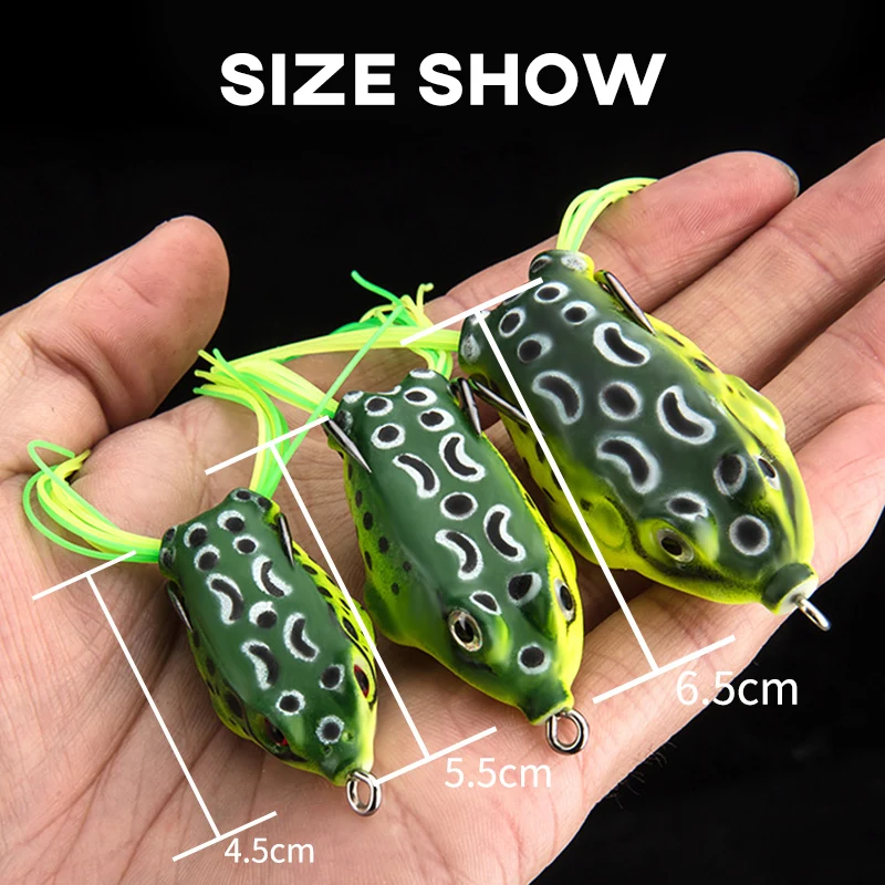 Frog Fishing Lures Soft Tube Bait 1pc 5g 8.5g 13g Silicone Topwater Frog Type Lure 3D Eyes Sharp Hook Artificial Fishing Tackles