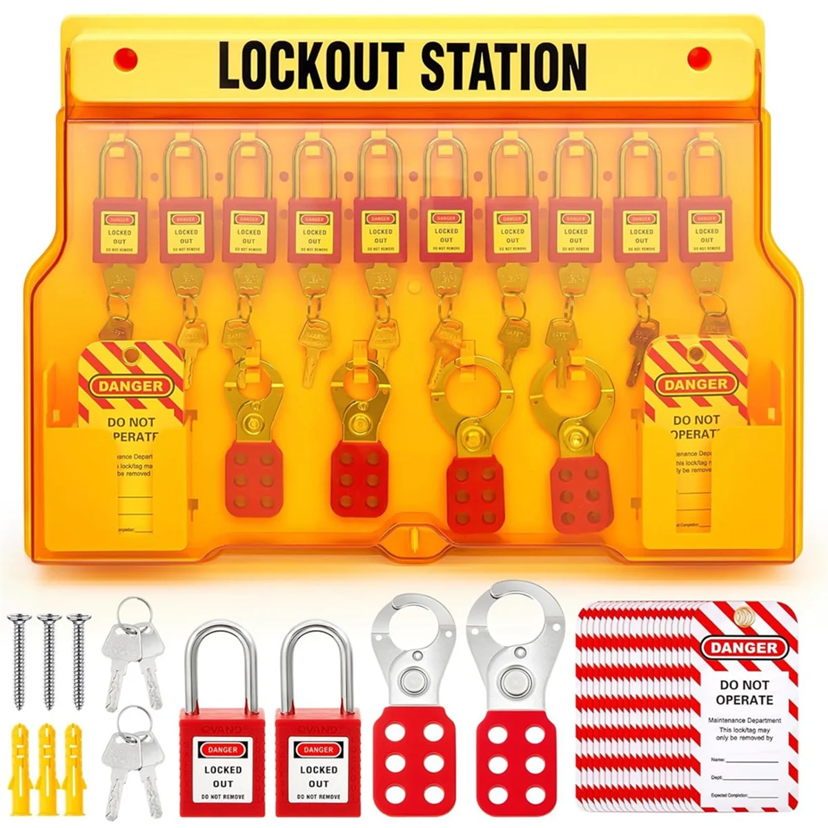 Lockout Tagout Kits, Lockout Tagout Station with Devices for Industrial, Electric Power, Machinery