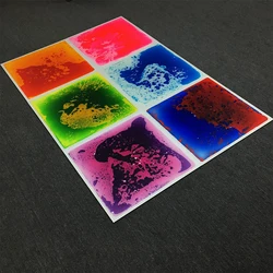 Liquid Floor Tiles 12''x12'' Ground Tile for Nightclub Bar Kids Room Decoration, 1-Piece  Flooring Tiles