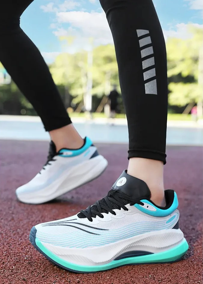 جديد الرجال احذية الجري تنفس حذاء رياضي خفيفة الوزن ماراثون الكربون لوحة حذاء رياضة عادية مريحة التدريب الرياضي