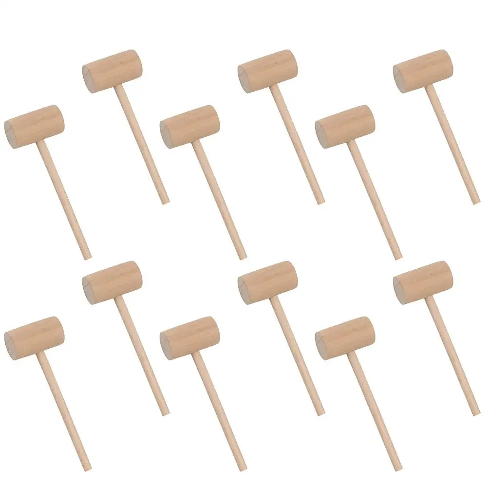 

15 Pcs Natural Small Hammer Child The Lobster Crab Mallets Hammers Wooden Cracking Tools