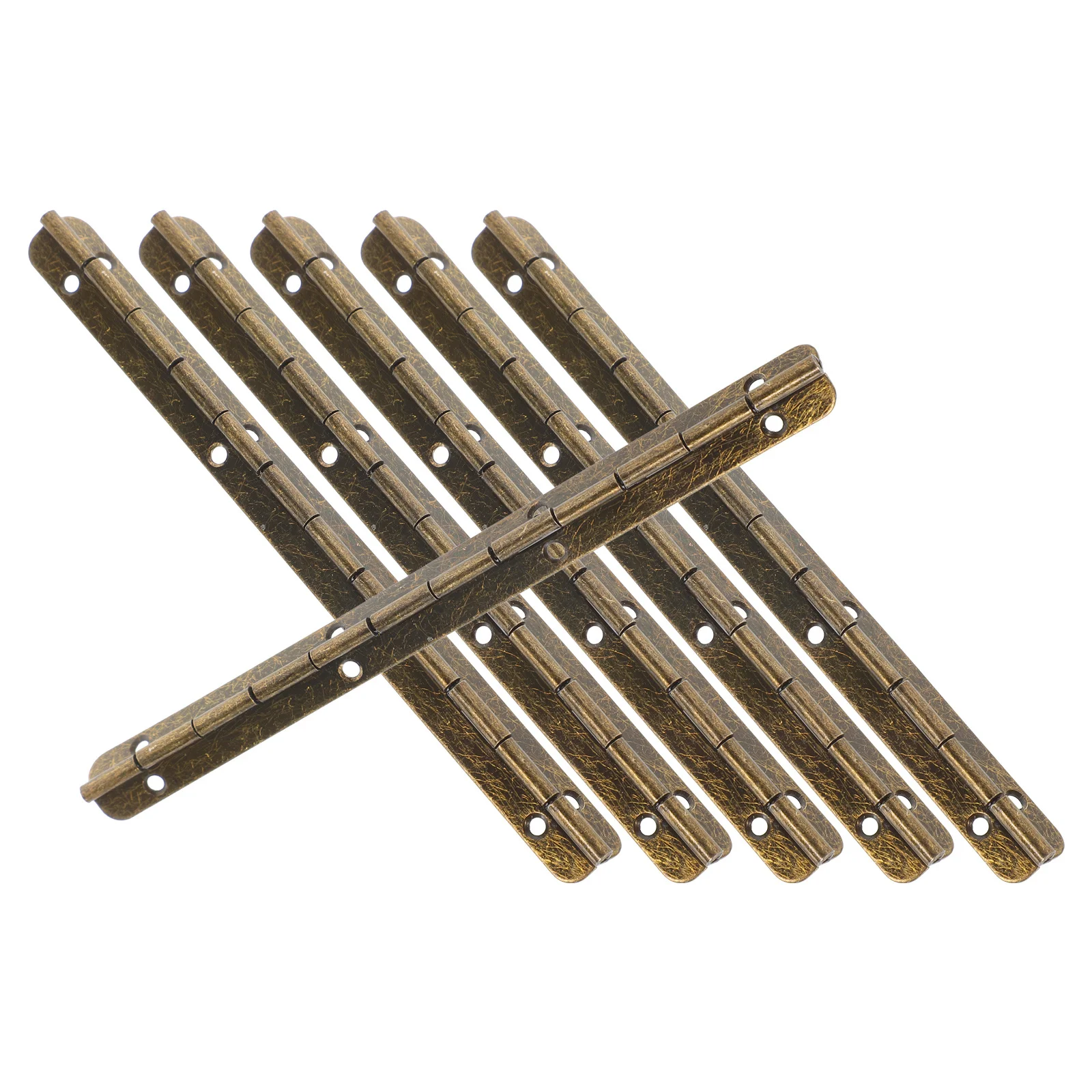 

6Pcs Wooden Box Hinges Sturdy Metal Jewelry Box Piano Hinges Smooth Surface Safe for Crafts Cabinet Cases Piano Hinge